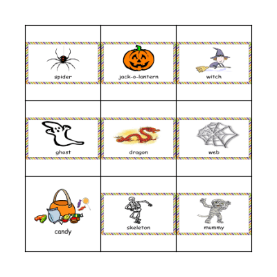 Halloween Bingo Card