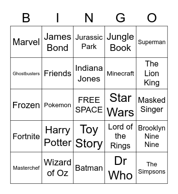 Media Bingo Card