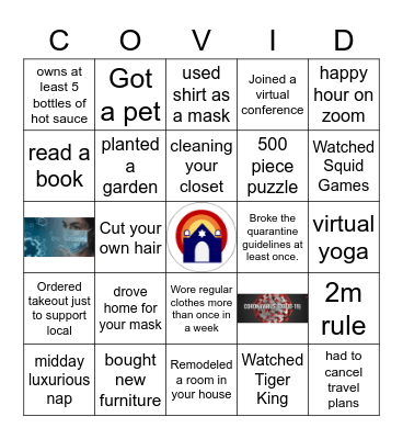 COVID Bingo Card