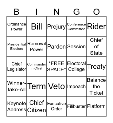 Oh Fab! Vocab! Bingo Card