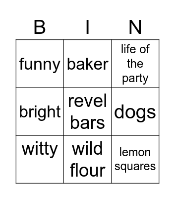 For Ms. Mira <3 Bingo Card