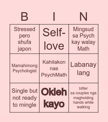 Fun Fun Bingo Card