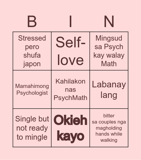 Fun Fun Bingo Card