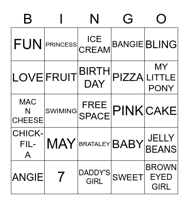 B L I N G Bingo Card