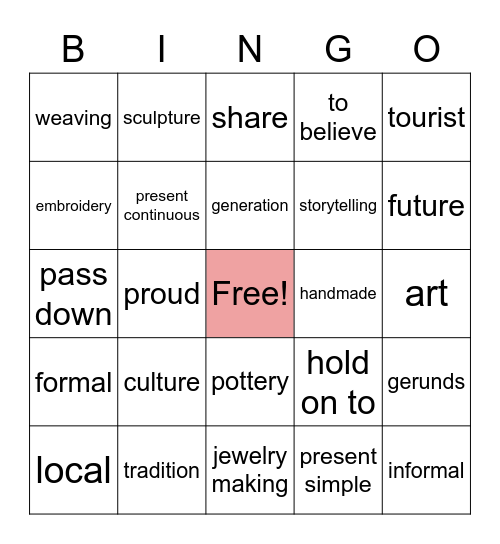 PRM 5 Unit 5 Bingo Card