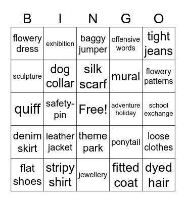 Eyes Open 4  unit 1 Bingo Card