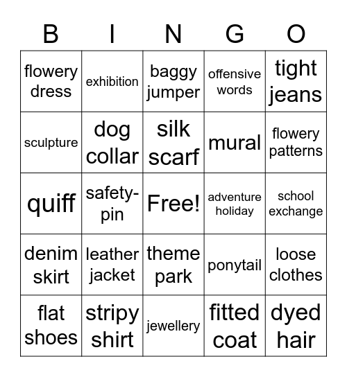 Eyes Open 4  unit 1 Bingo Card