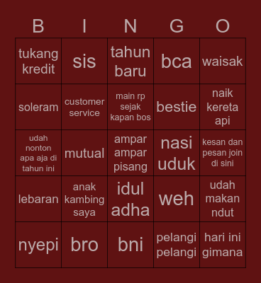 ms Bingo Card