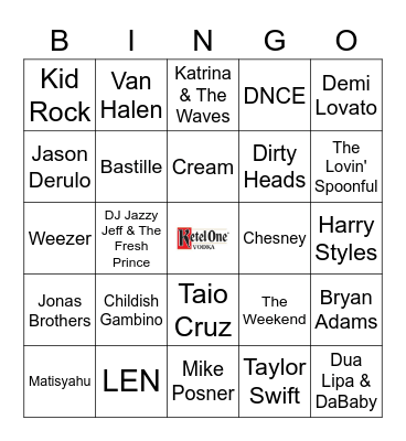 v66 Summer Sounds Bingo Card