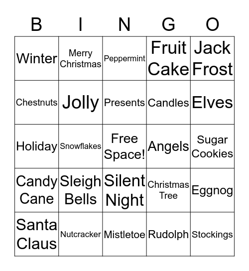 Christmas Bingo Card