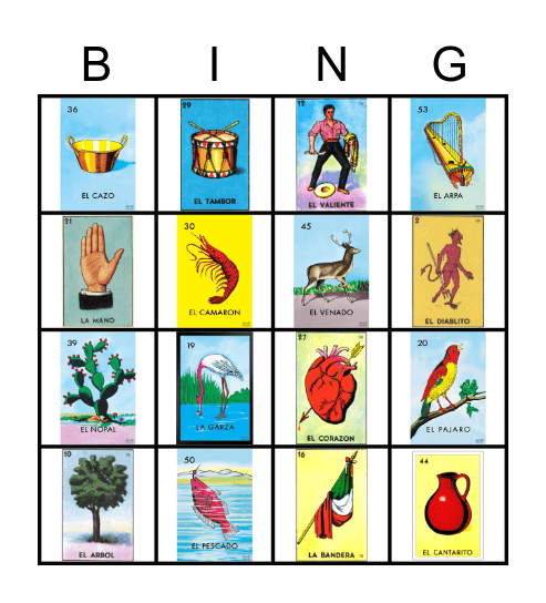 Loteria Bingo Card