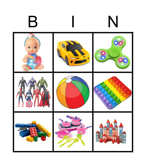 Bingo dos Brinquedos Bingo Card