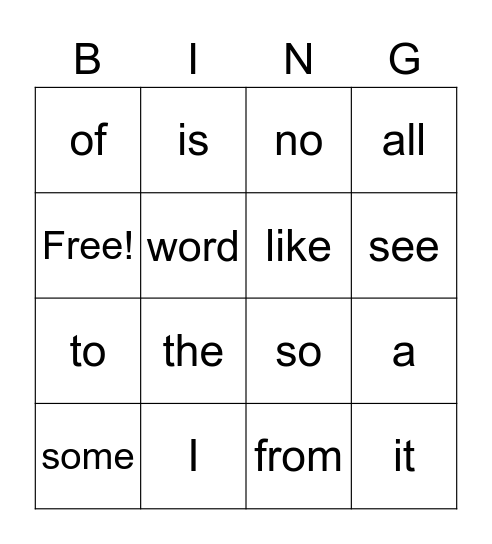 Halloween Bingo Card