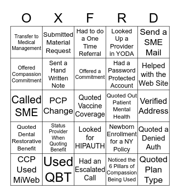 Bingo Card