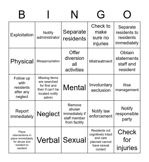 Bingo Card