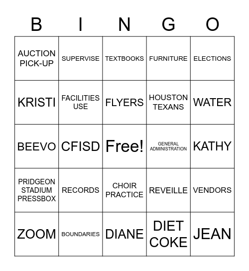 BOSS DAY Bingo Card