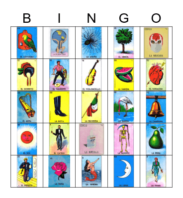 Loteria Bingo Card