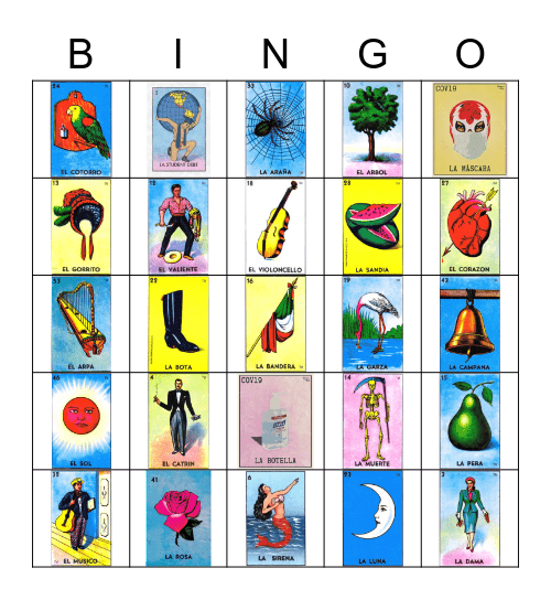 Loteria Bingo Card
