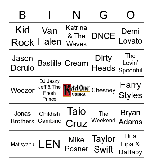 v66 Summer Sounds Bingo Card