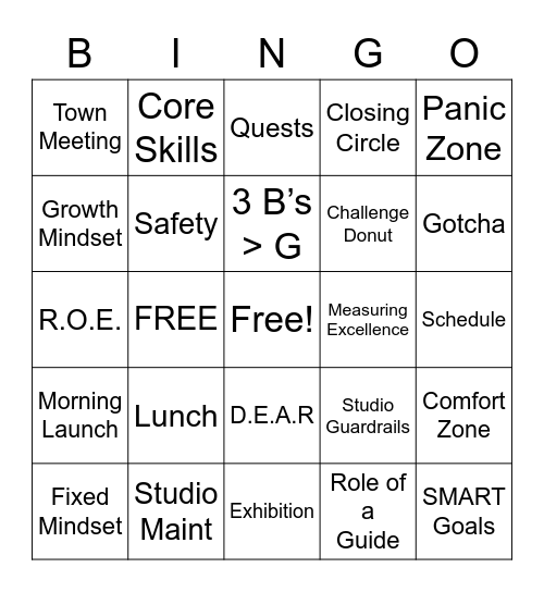 Acton Systems Bingo Card