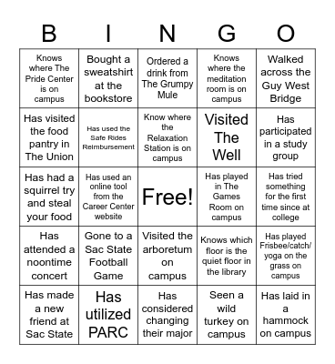 FYE BINGO! Bingo Card