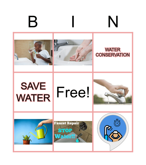 WATER CONSERVATION Bingo Card