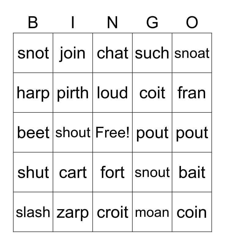 CVC Word Bingo (SB3400) - SparkleBox