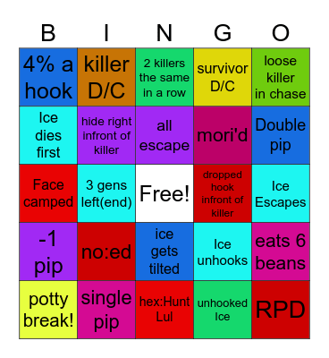 Survivor Bingo Card