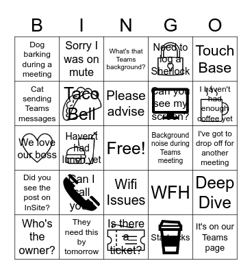 Bosses Day Bingo Card