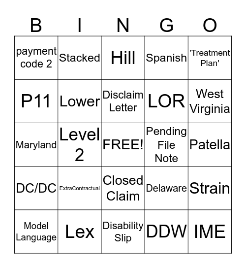 eMed Bingo Card
