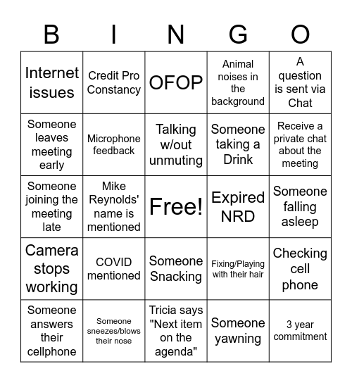 Analyst BINGO! Bingo Card