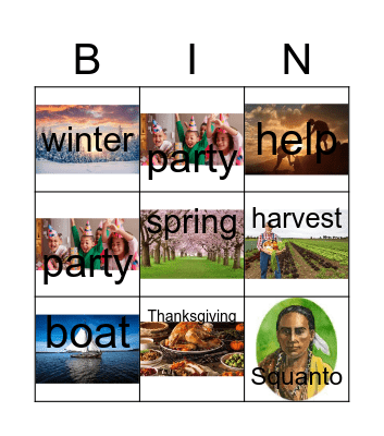 Thanksgiving Bingo Card