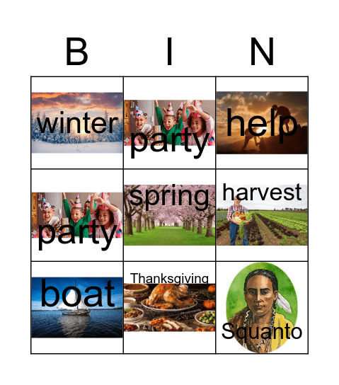 Thanksgiving Bingo Card