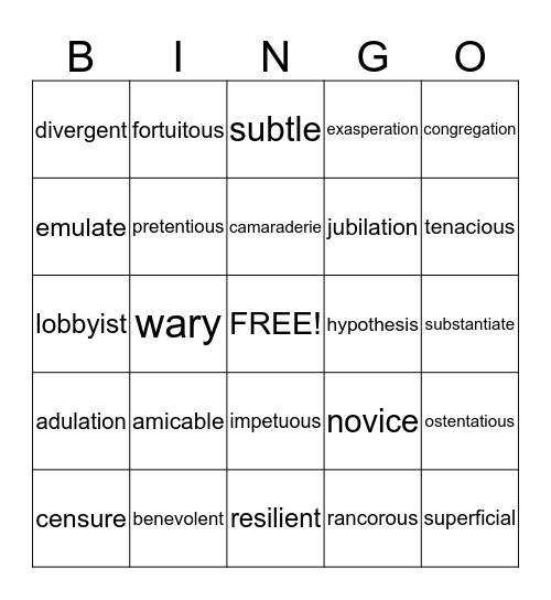 act-vocabulary-bingo-card