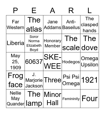 IOTA ZETA Bingo Card