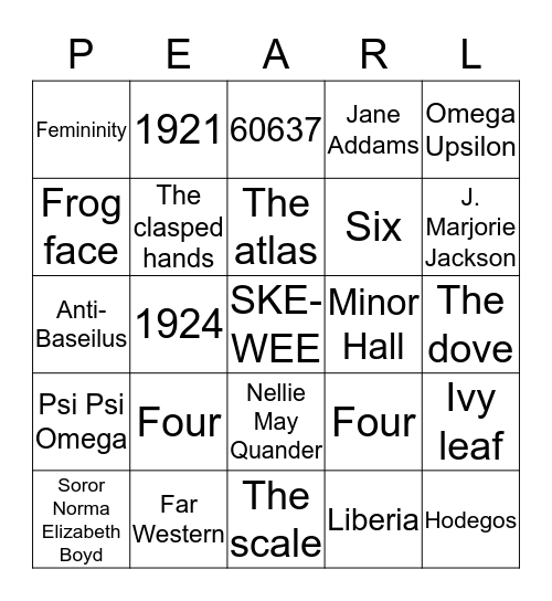 IOTA ZETA Bingo Card