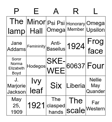 IOTA ZETA Bingo Card