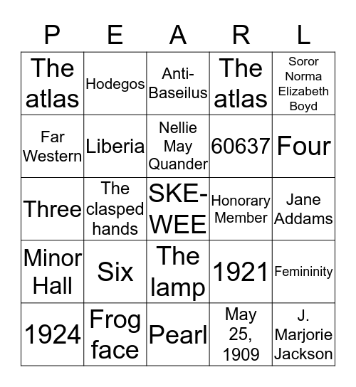 IOTA ZETA Bingo Card
