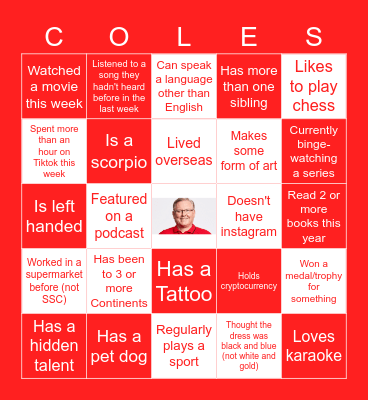 Henry's Dope Grad Icebreaker Bingo Card