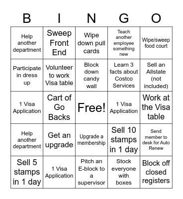 Front End Fall Frenzy Bingo Card