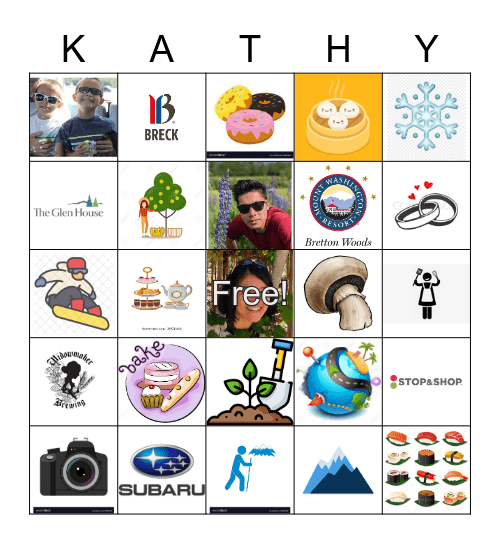 Kathy Bingo Card