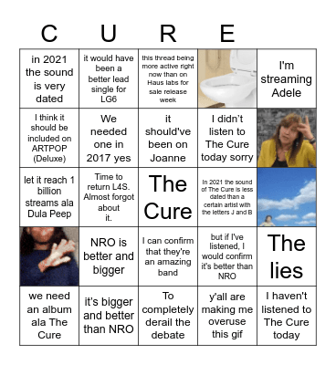 I listened to the Bingo Card