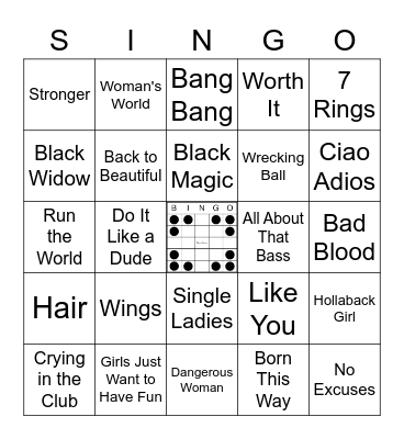 Girl Power Bingo Card