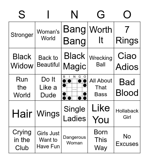 Girl Power Bingo Card