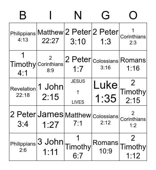 Faith & Fun Women’s Group Bible Bingo Card