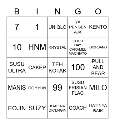 LDH Bingo Card
