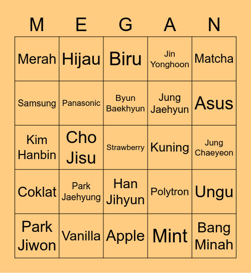 DV98JIWON Bingo Card