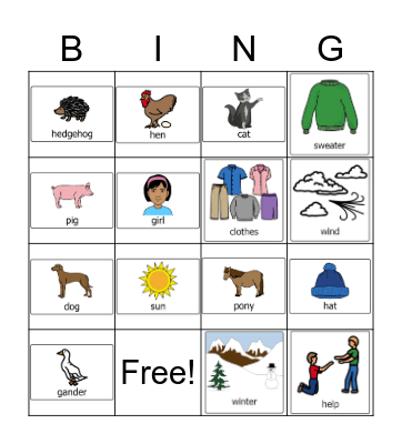 The Hat Bingo Card