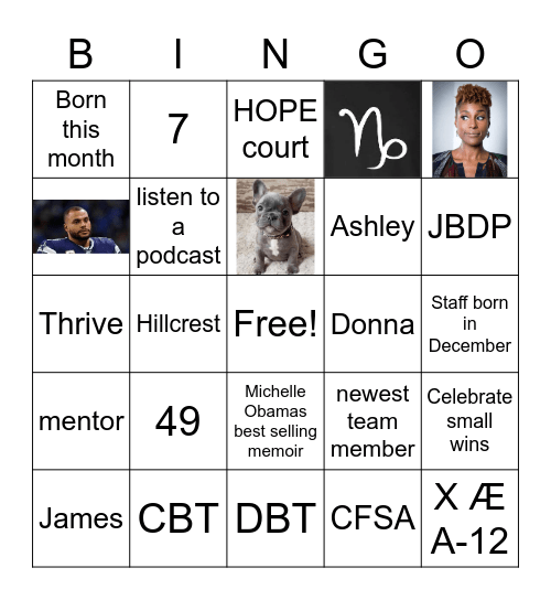 Alexandra's Bingo card 10/13/21 Bingo Card