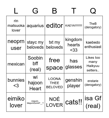 KAETRON Bingo Card